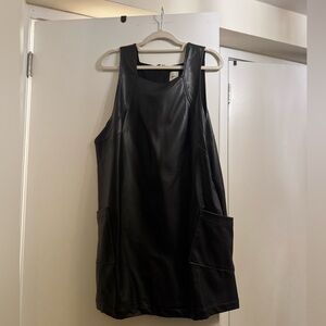 Leather mini dress